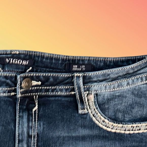 Plus Vigoss Bedazzled Heritage Fit Capri Jeans Size 20 #12 - Picture 4 of 5